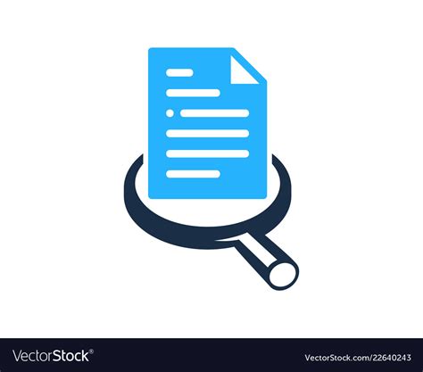 search document logo icon design royalty  vector image