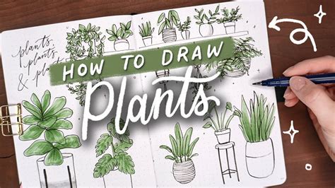 How To Draw Plants 10 Ways Doodle Tutorial Youtube