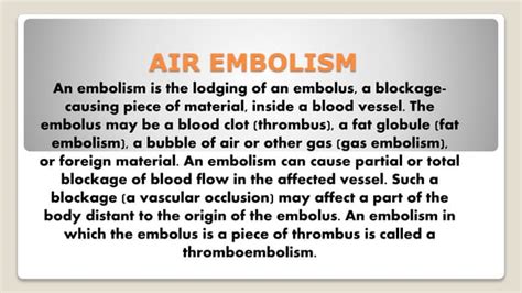 Air embolism | PPT