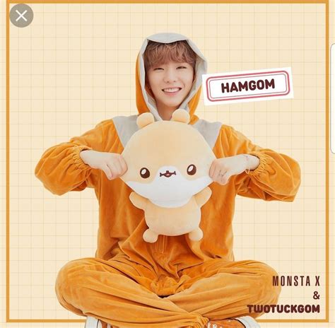 New Kihyun Hamgom Monsta X Twotuckgom Body Pillow Plush Toy Plushy