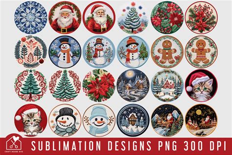 Christmas 3d Ornament Bundle Sublimation Designs Png Crafthousesvg