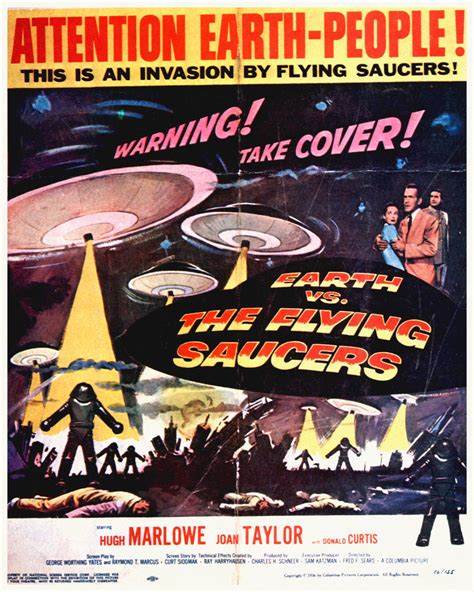 Earth Vs The Flying Saucers By Hollywood Photo Archive Paper Print