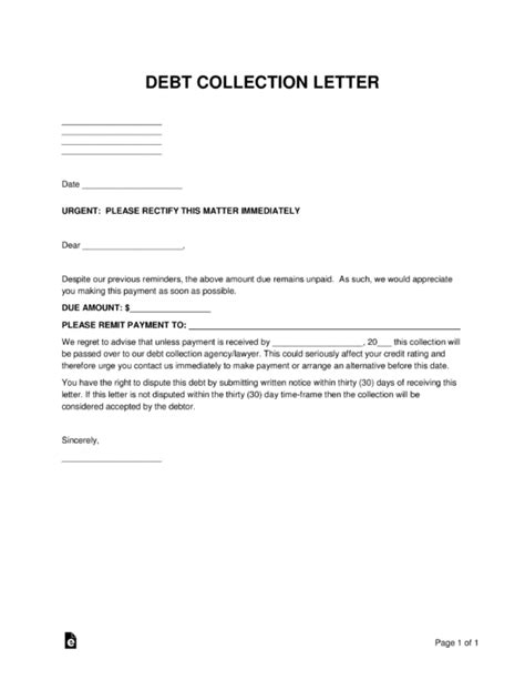 Free Debt Forgiveness Letter Template Sample Pdf Word Eforms