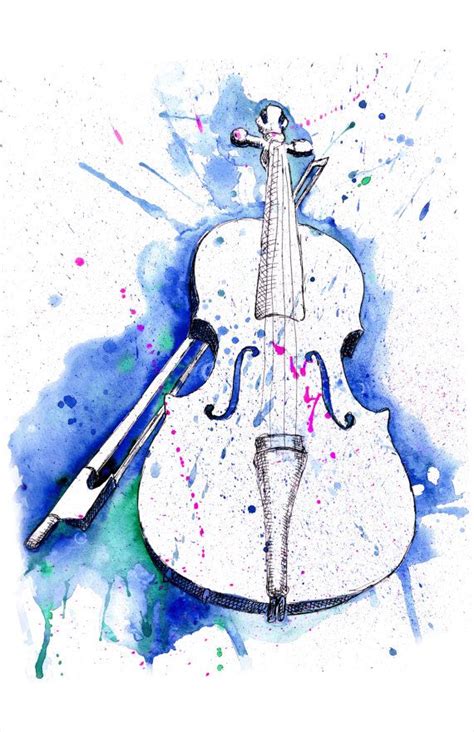 Watercolor Violin Watercolor Violin Watercolor Violin Violin Art