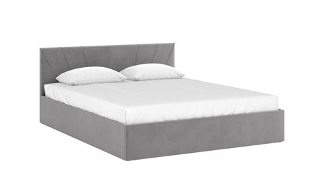 ASKONA Односпальная кровать, Alfa (Альфа) с ПМ 200*090 Тк. Sky Velvet ...