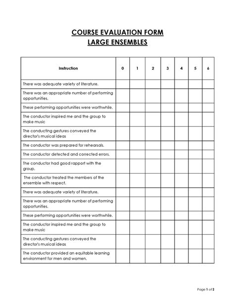 16 Course Evaluation Form Templates And Effective Practices