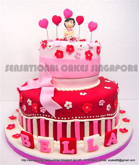 The Sensational Cakes: 1ST BIRTHDAY CAKE SINGAPORE / RED PINK THEME ...