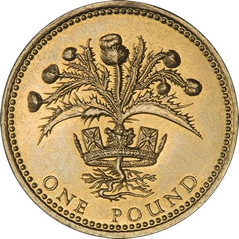 One Pound Coin Designs 1983 - 2017 | Coins, One pound coin, Old coins