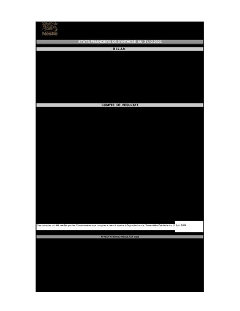 Etats Financiers Exercice 2023 NESTLE CI Abidjan Net Documents