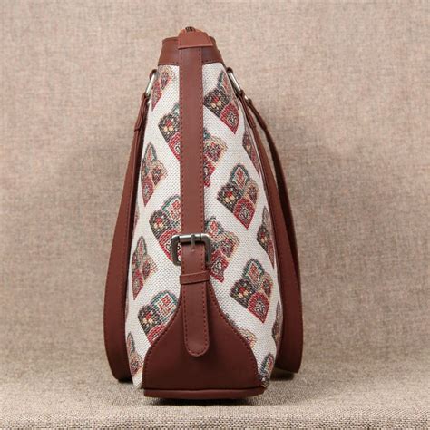 Seashell Motif White Womens Office Bag Zouk