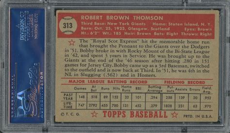 Topps High Bobby Thomson For Sale Online Ebay