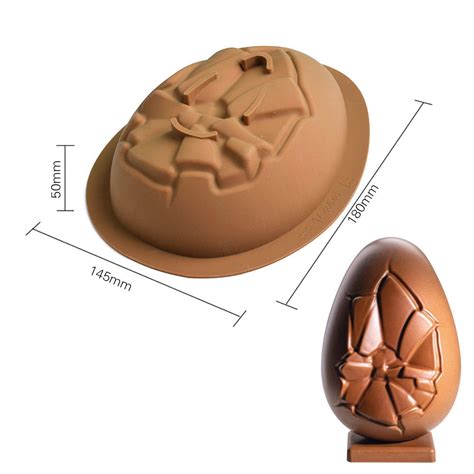 Moule à chocolat D 1PC Moule à œufs de Pâques en silicone 3D œuf de