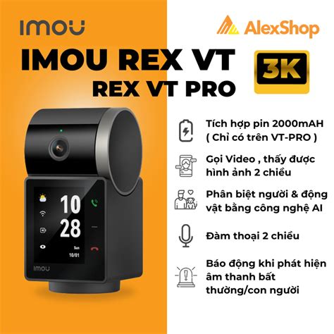 5M Camera Imou Rex VT Rex VT Pro 5M 3K Tích Hợp AI Gọi Video