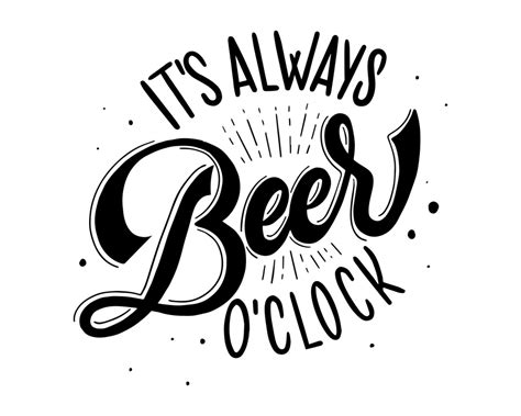 Can Cooler Graphics It S Always Beer O Clock Svg Etsy