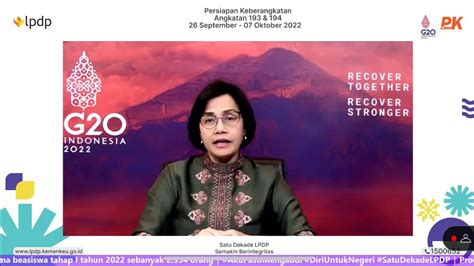 Sri Mulyani Ingatkan Mahasiswa Penerima Beasiswa Lpdp Harus Kembali