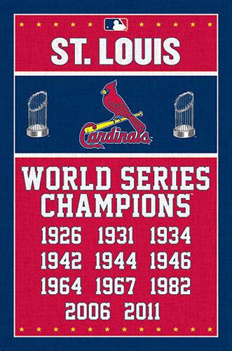st louis cardinals  time world series champions commemorative wall