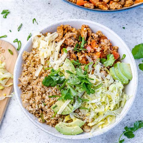 Ground Turkey Bowls With Cauliflower Rice Clean Food Crush