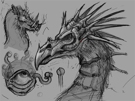 Dragon Sketches by VanLogan on DeviantArt