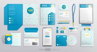 Medical Center And Pharmacy Brand Identity Mockup Template Medical