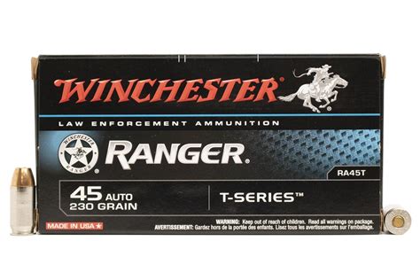 Winchester Ra45t 45 Auto 230 Gr Jhp Ranger T Series Police Trade Ammo 50 Box Sportsman S