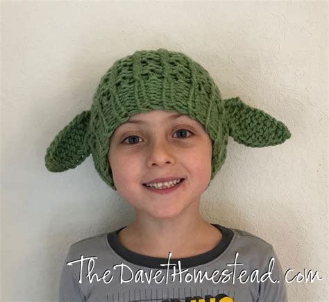 Yoda Inspired Loom Knitted Hat