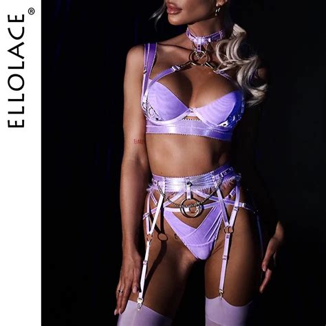 Ellolace Luxe Lingerie Halter Sexy Porno Ondergoed Vrouwen Fancy Garter