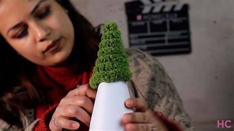 Diy Chunky Yarn Christmas Tree For Tabletop Decorations