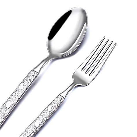 Silverware Set Elegant Life Piece Hammered Flatware Cutlery Set