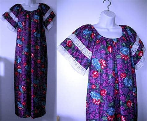 Vintage Comfy Moo Moo Dress Nightgown By Arlenelanevintage