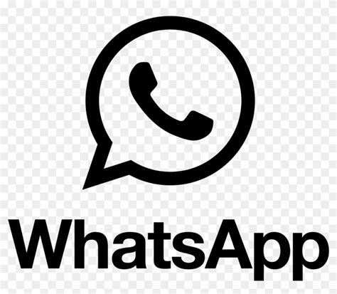 WhatsApp Logo Black White