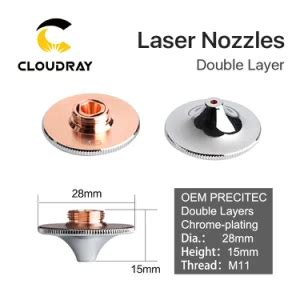 Cloudray Precitec Type C Cutting Nozzles Double Layer D China