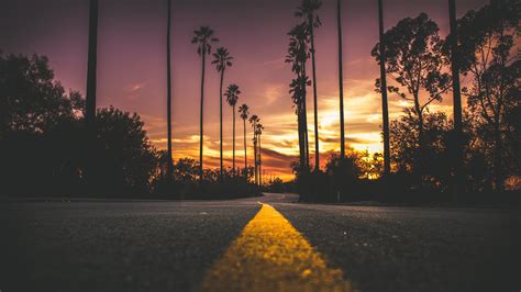 sunset road, HD Wallpaper | Rare Gallery