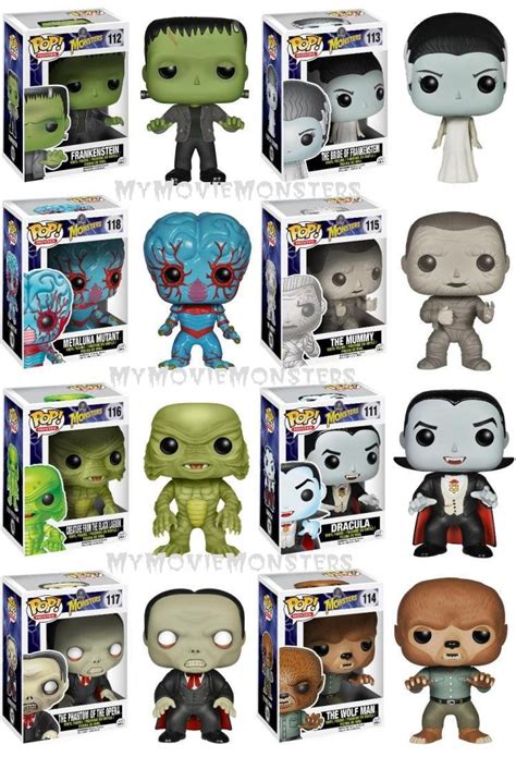 Funko Pop! Movies Universal Monsters Set of 8 vinyl figures - Vaulted ...