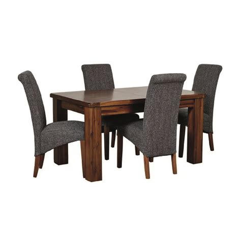 Ripley Juego De Comedor Alto Hogar Sillas Victoria Gris