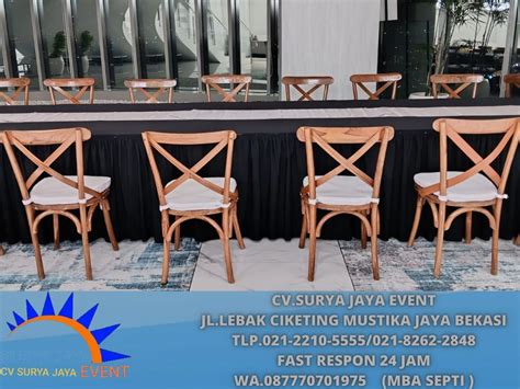 Penyewaan Kursi Silang Kayu Pusat Sewa Alat Pesta Lengkap Jakarta Bekasi