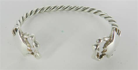 Emilia Castillo Signed Sterling Silver Crab Twist Gem