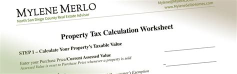 Property Tax Information Worksheet