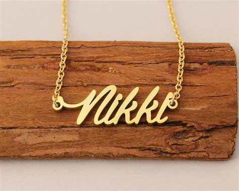 Gold Nikki Name Necklace | ubicaciondepersonas.cdmx.gob.mx