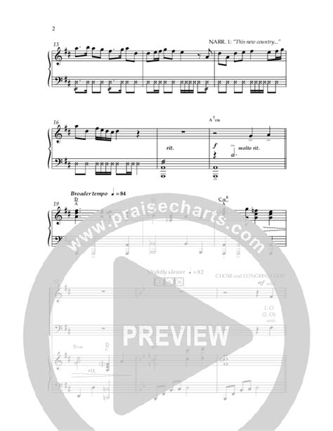 Patriotic Celebration Choral Anthem SATB Sheet Music PDF Lifeway