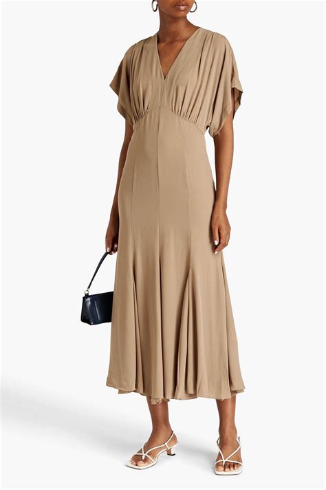 Theory Gathered Crepe Midi Dress The Outnet