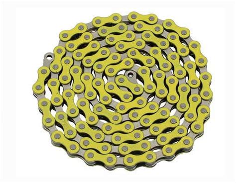 YBN Chain 1 2x1 8x112 Yellow Chrome For Bicycle Chain Bike Chain