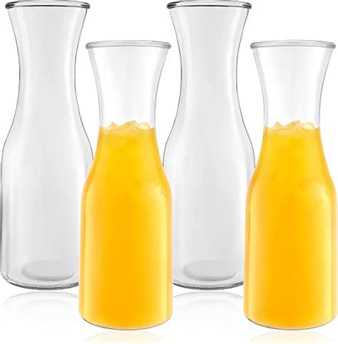 1 Liter Glass Carafe Drink Pitcher And Elegant Wine Carafe Decanter Carafe