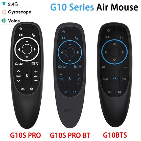 G10s pro bt mouse de ar 2 4g giroscópio controle remoto sem fio