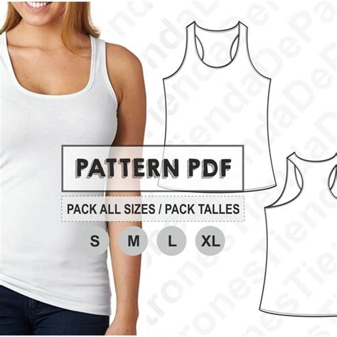 pattern tank top  men sewing pattern digital pattern etsy