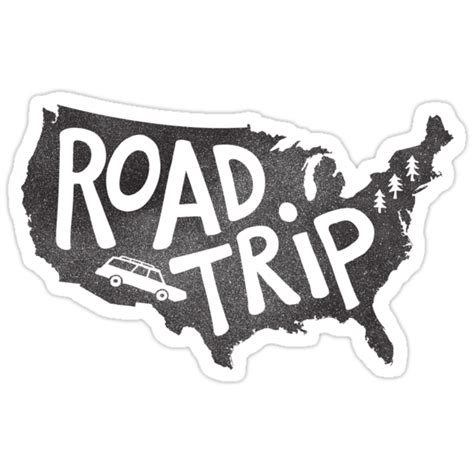 Road Trip Usa Stickers By Cabinsupplyco Redbubble