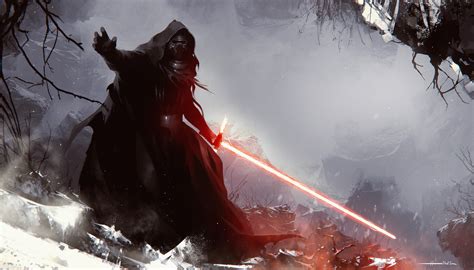 Kylo Ren Lightsaber Hd Wallpaper From Star Wars Episode Vii By Ömer Tunç