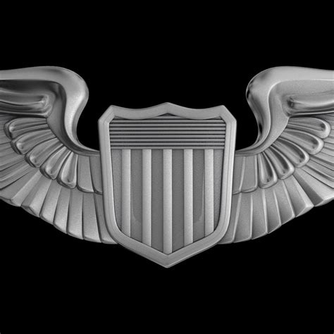 3d Model Air Force Pilot Badge