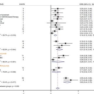 Forest Plots Of The Pooled Objective Response Rate In Different