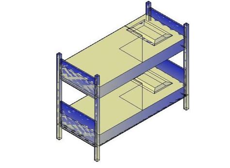 Bunk Beds 3d Dwg Cadblocksfree Thousands Of Free Cad Blocks