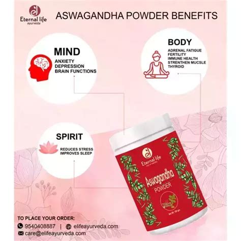 Eternal Life Ashwagandha Powder Uses Price Dosage Side Effects